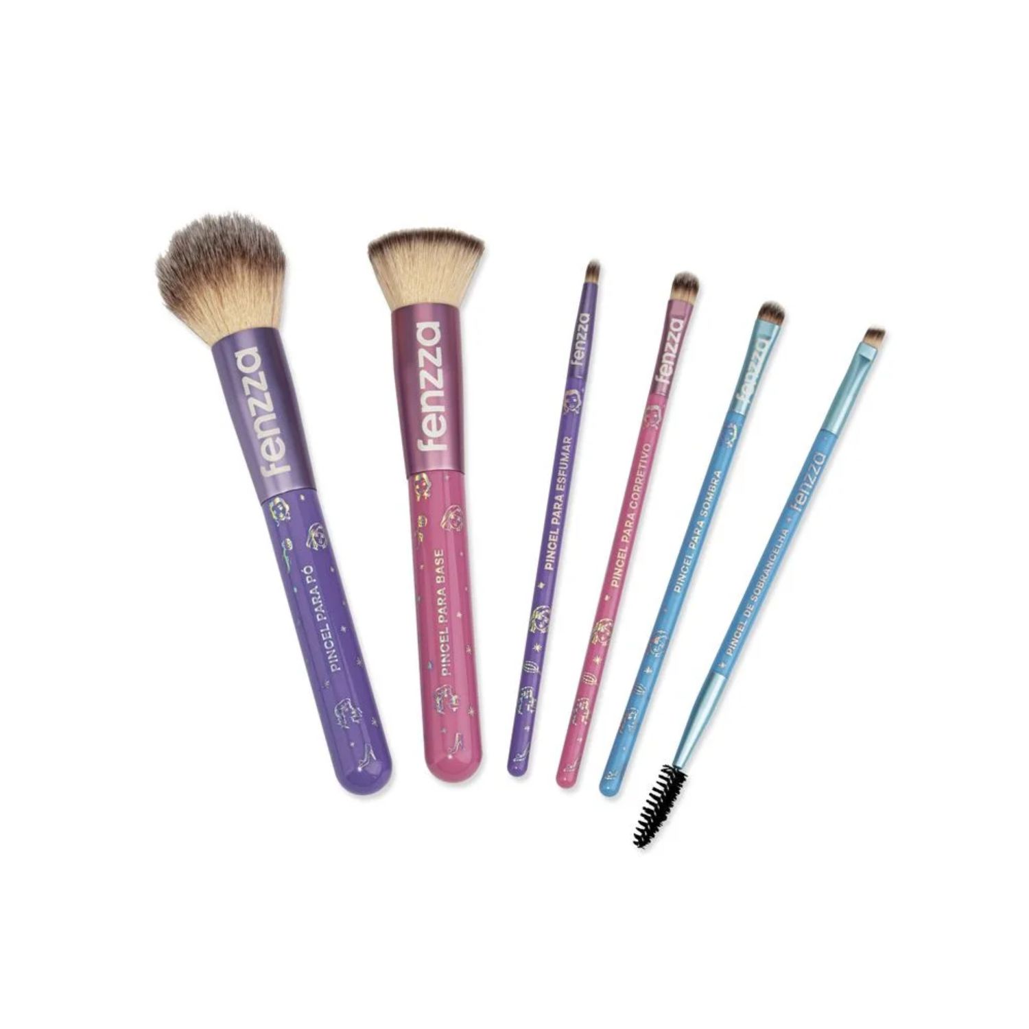 Kit 6 Pincéis Princesas Disney - Fenzza