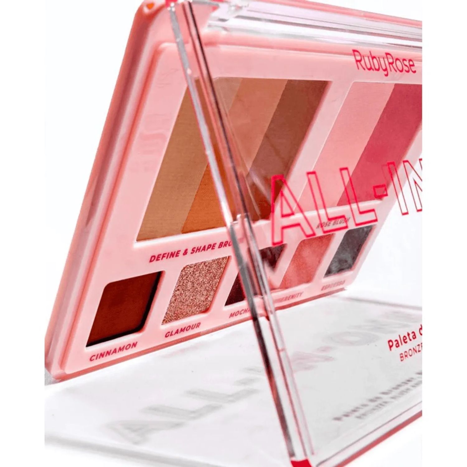 PALETA DE BRONZER, BLUSH E SOMBRA ALL IN ONE RUBY ROSE