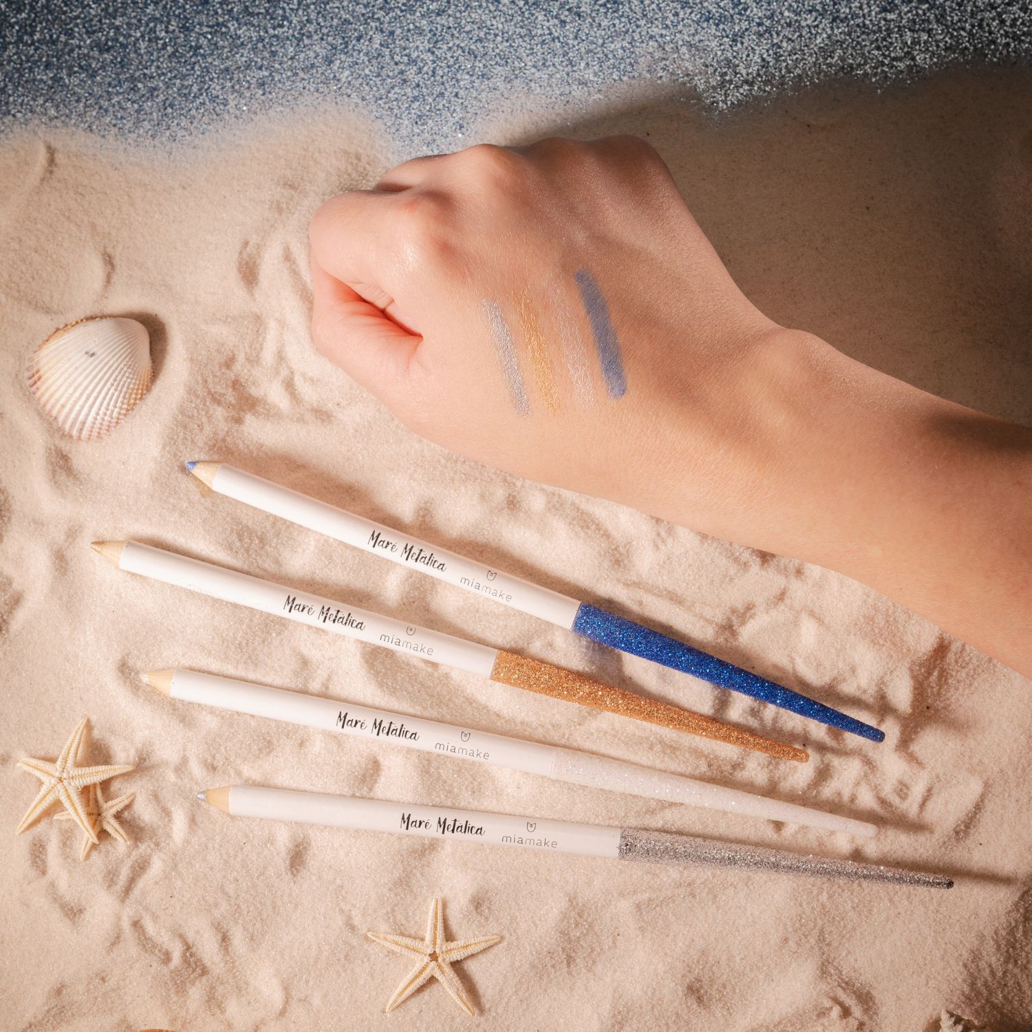 Lápis Delineador Maré Metálica Mia Make Cor 2 - Prata