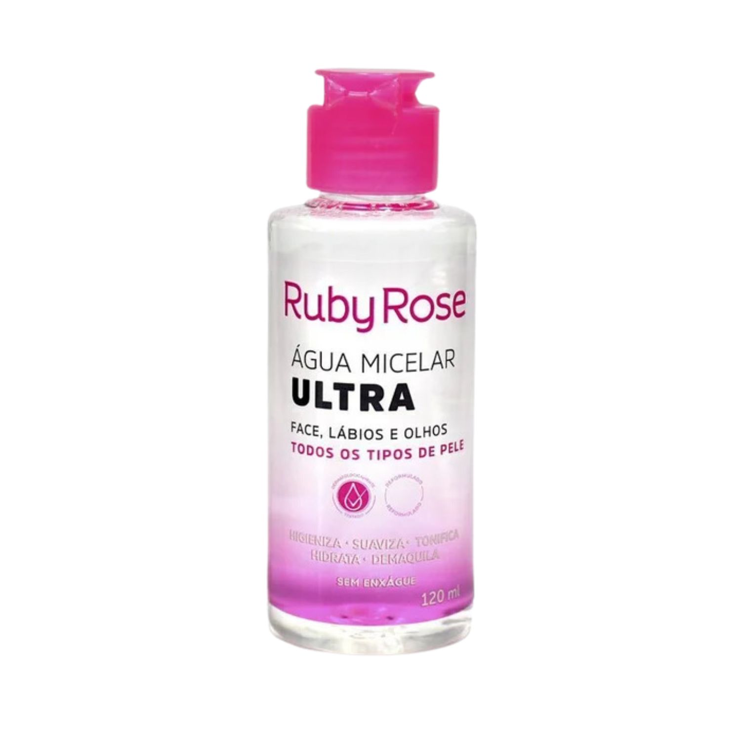 Água Micelar Ultra 120ml - todos os tipos de pele - Ruby Rose