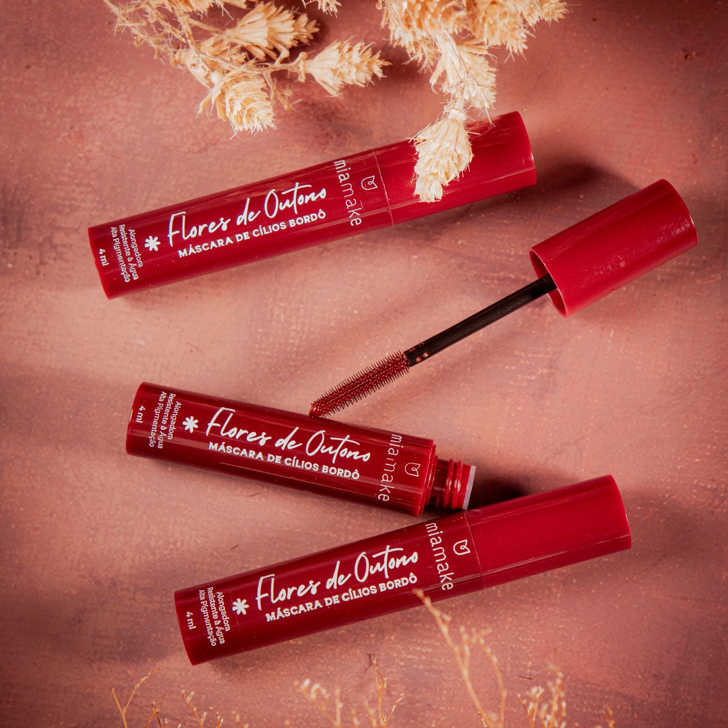 Máscara de Cílios Bordô - Flores de Outono Mia Make