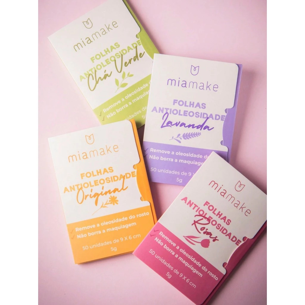 Folhas Antioleosidade Mia Make - ROSAS