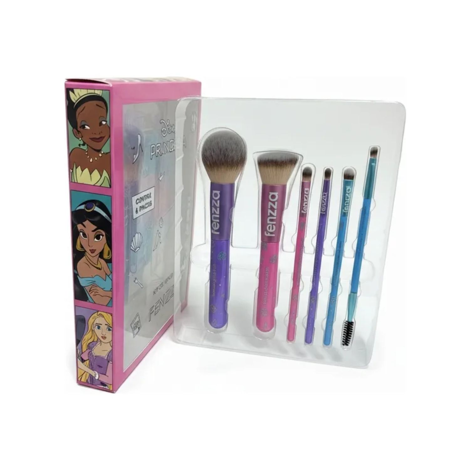 Kit 6 Pincéis Princesas Disney - Fenzza