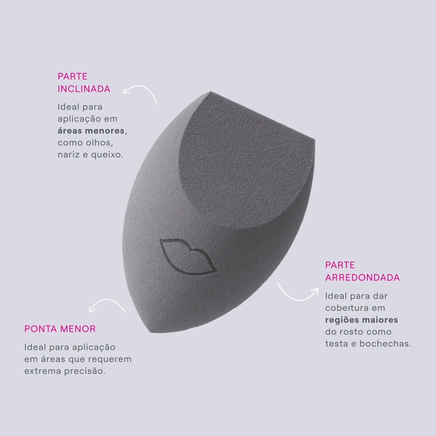Esponja Para Maquiagem da Boca Rosa