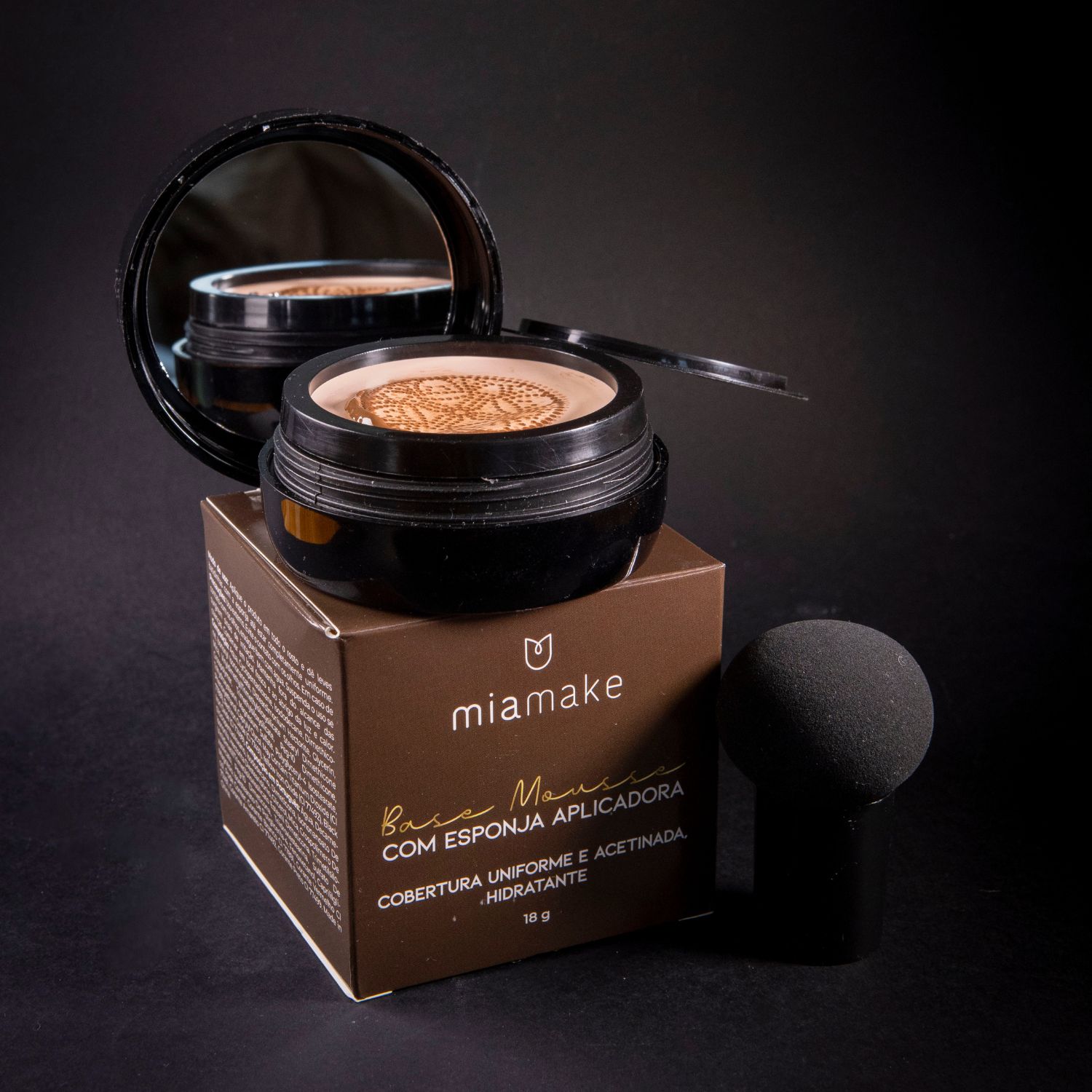 Base Mousse Mia Make com Esponja Aplicadora - Cor 4