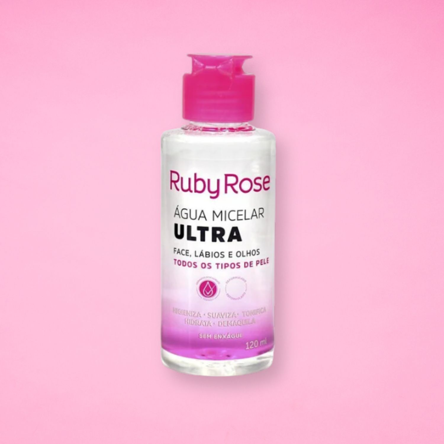 Água Micelar Ultra 120ml - todos os tipos de pele - Ruby Rose
