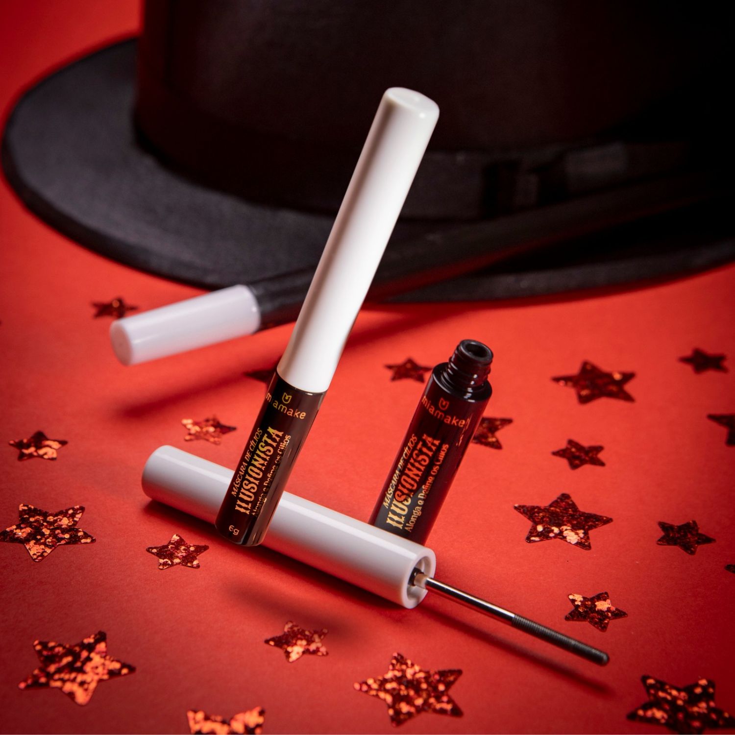 Máscara para Cílios pincel tecnológico Ilusionista Mia Make