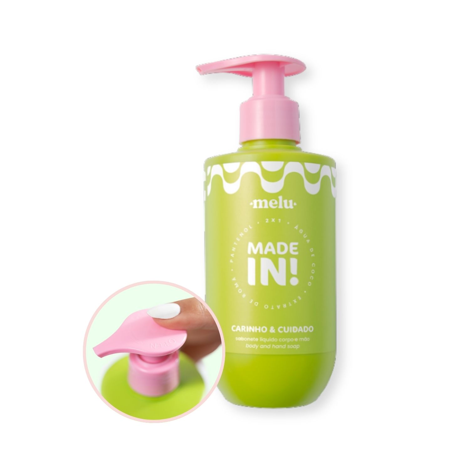 Sabonete Líquido Corpo E Mão Carinho & Cuidado Made In - Melu
