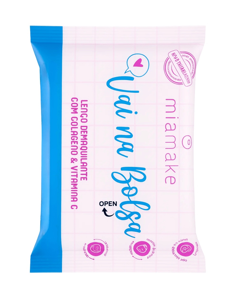 Lenço Demaquilante Para Maquiagem Vai Na Bolsa  da Mia Make
