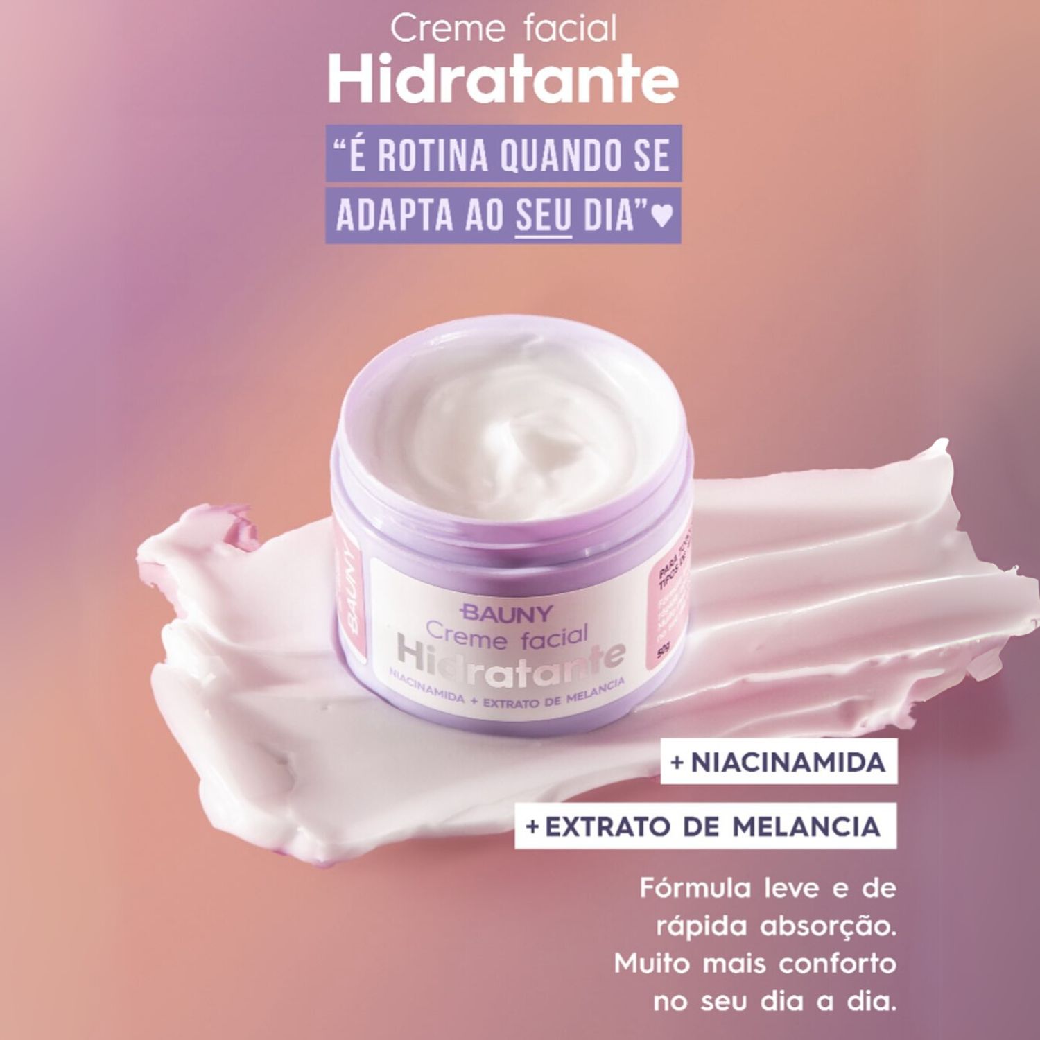 Bauny - Creme Facial Hidratante - 50g
