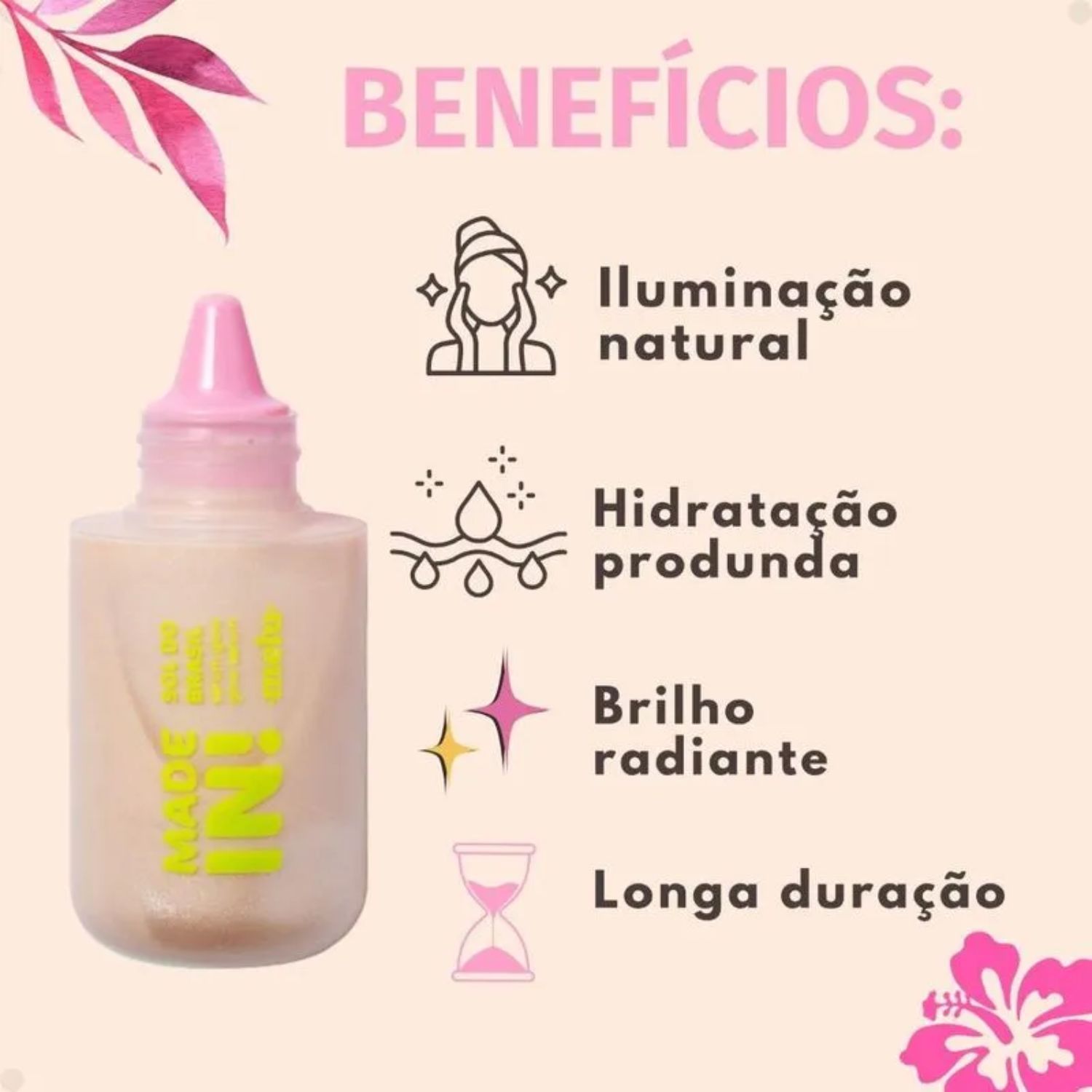 Sérum Glow Sol do Brasil - Made In! COR: Sol da Manhã - Melu