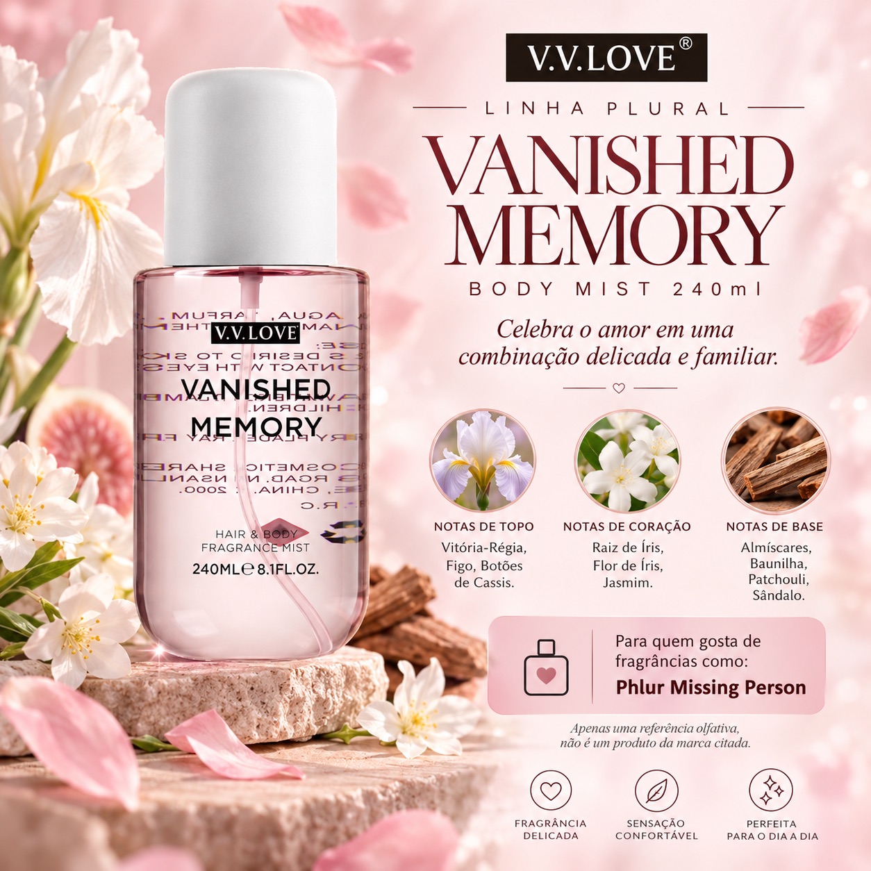 VV LOVE PLURAL VANISHED MEMORY BODY MIST 240ML