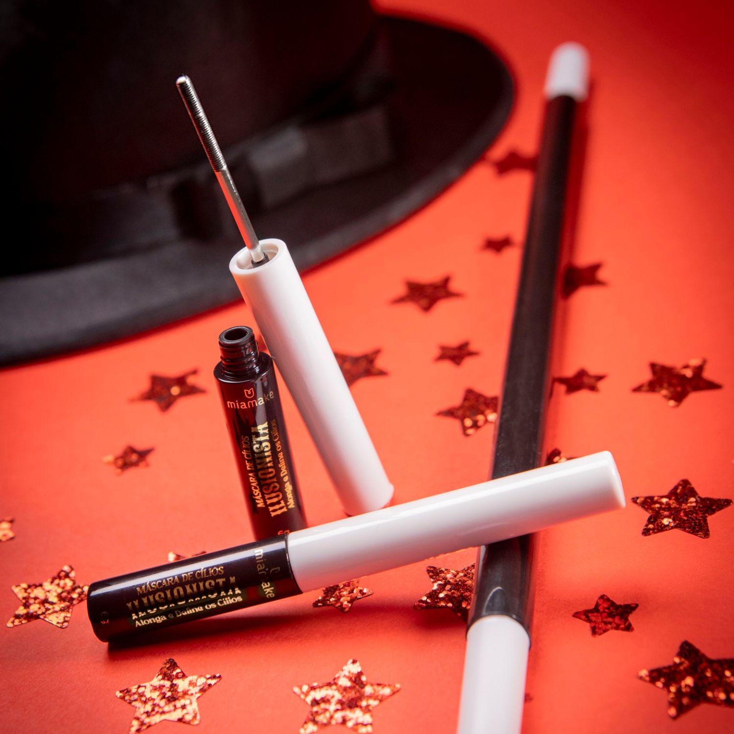 Máscara para Cílios pincel tecnológico Ilusionista Mia Make