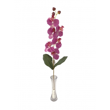 Buquê de Orquídea Artificial com Folhagem 62cm - verde