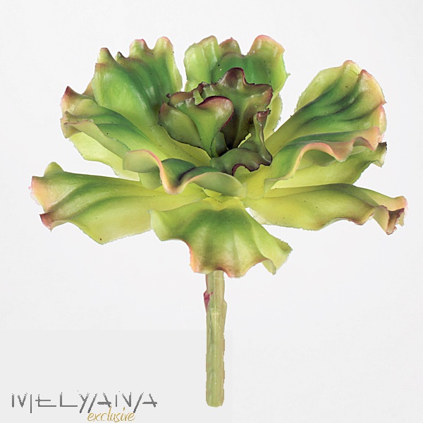 Suculenta Artificial Pétalas Largas 23cm - verde