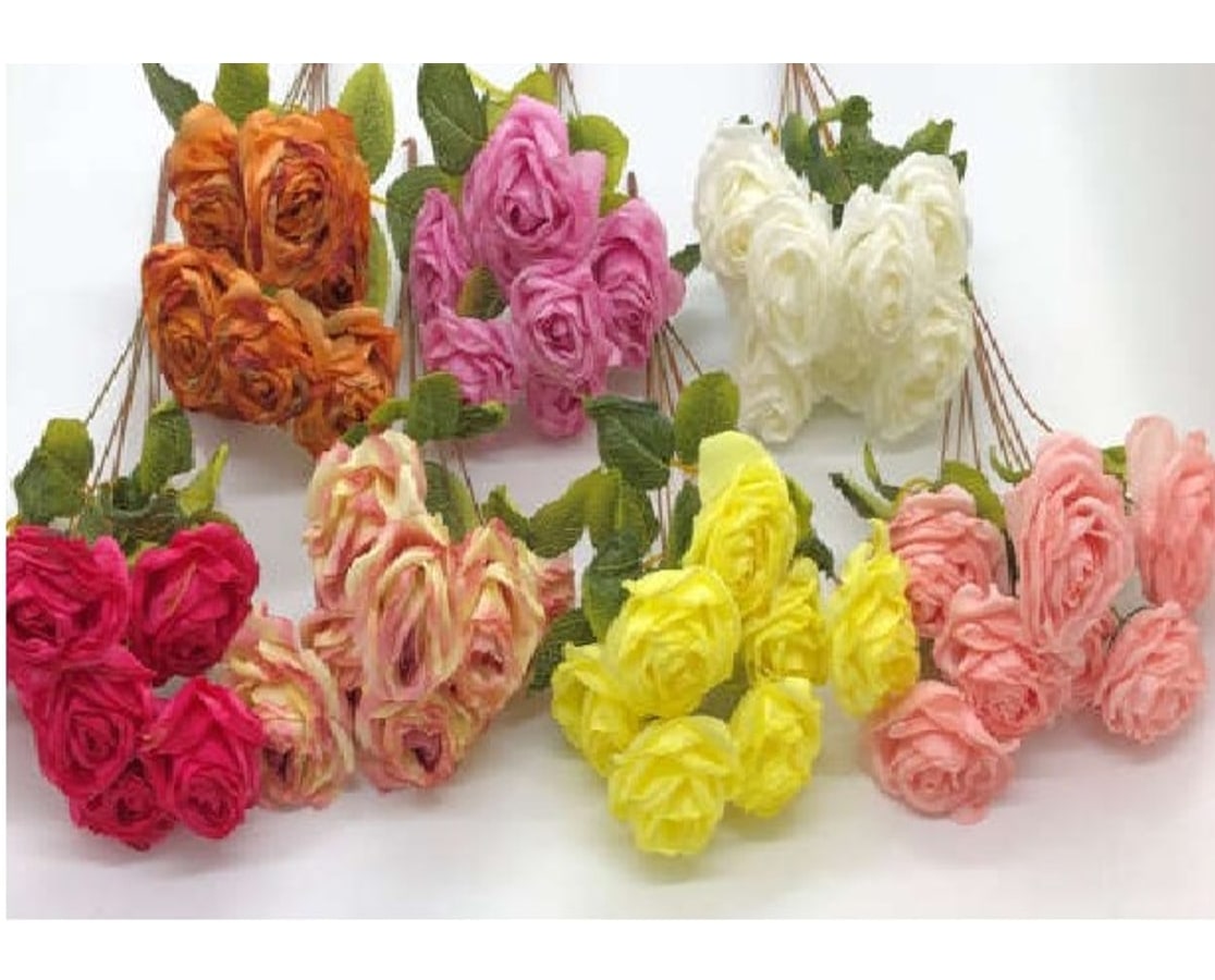 Buquê de Rosas Desidratadas com 7 Hastes