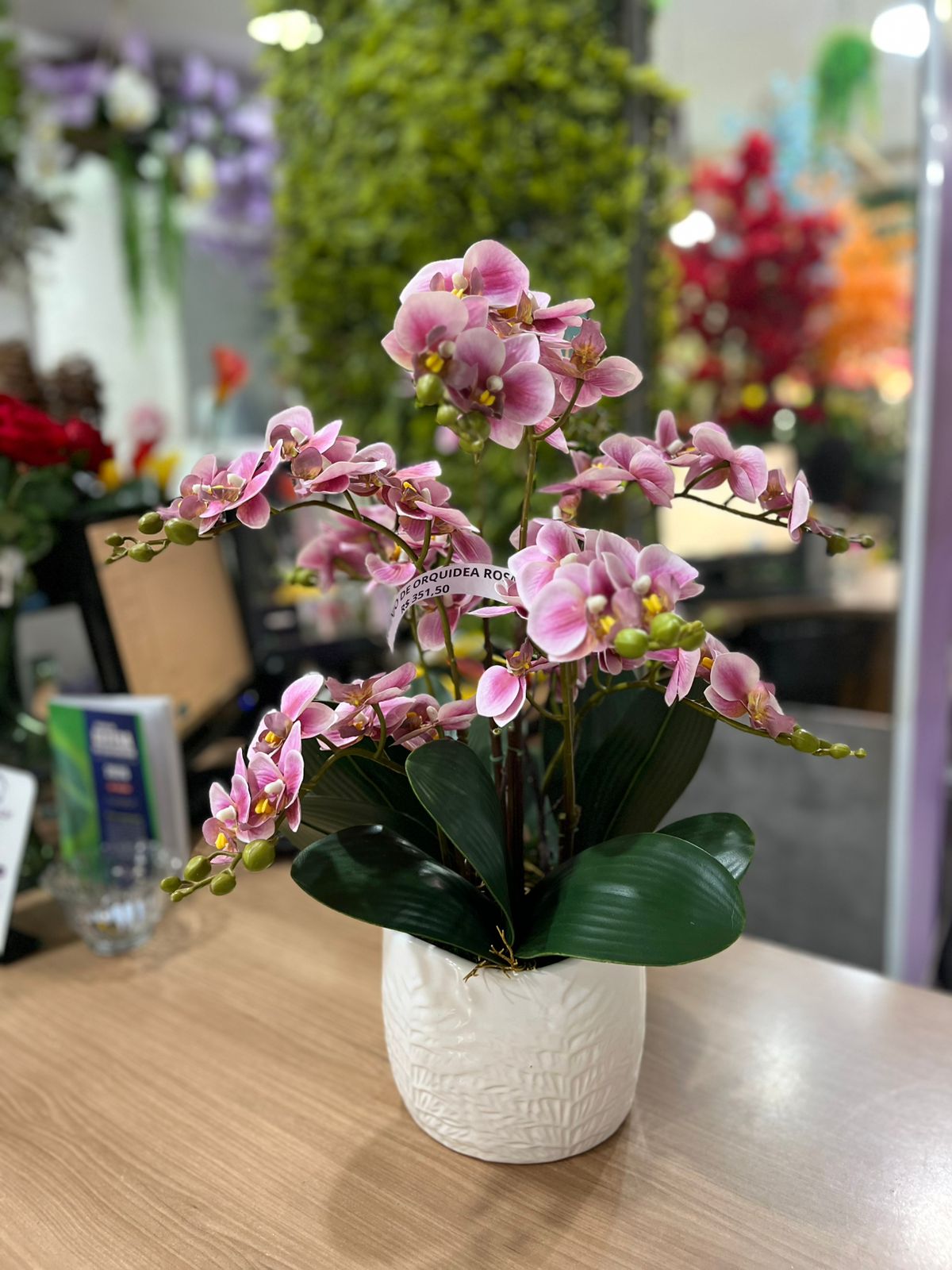 Orquídea Elegance em vidro ou cerâmica