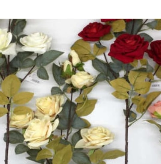 Haste De Rosa De Veludo C/Galhos