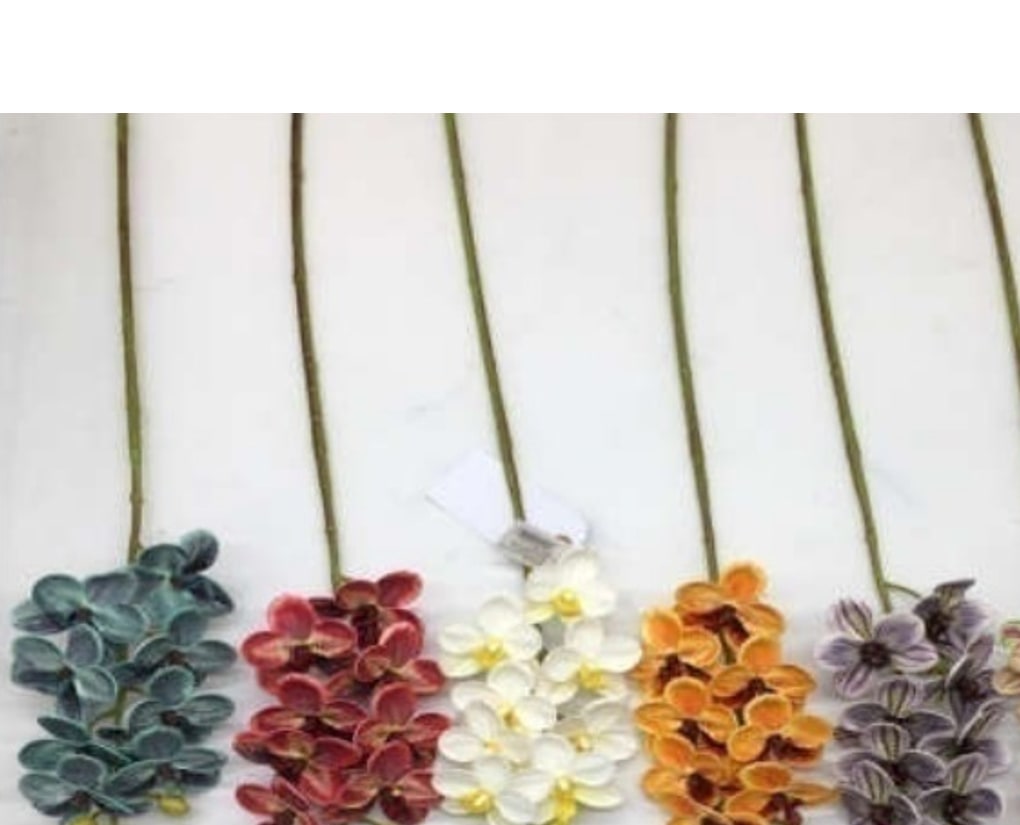 Haste de Orquídea em E.V.A. 75cm / - Branco