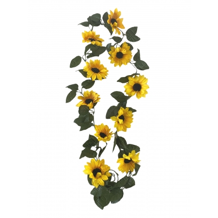 Corrente de Girassóis Densa 210cm 112 Flores