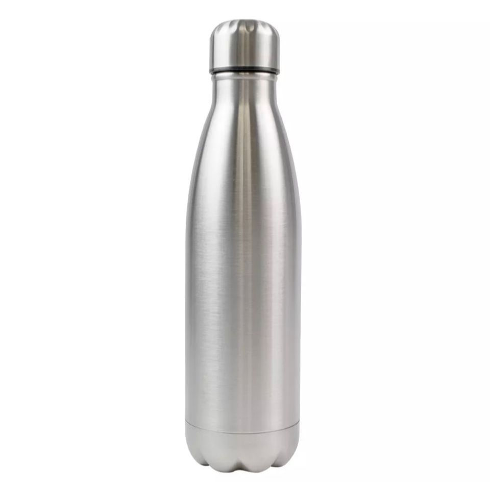Garrafa Inox de 1 Litro - Parede SIMPLES (NÂO TÉRMICA)