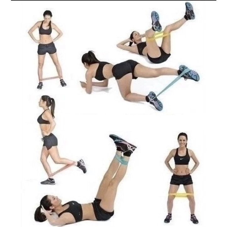 Kit 5 Faixa Elásticas Para Pilates