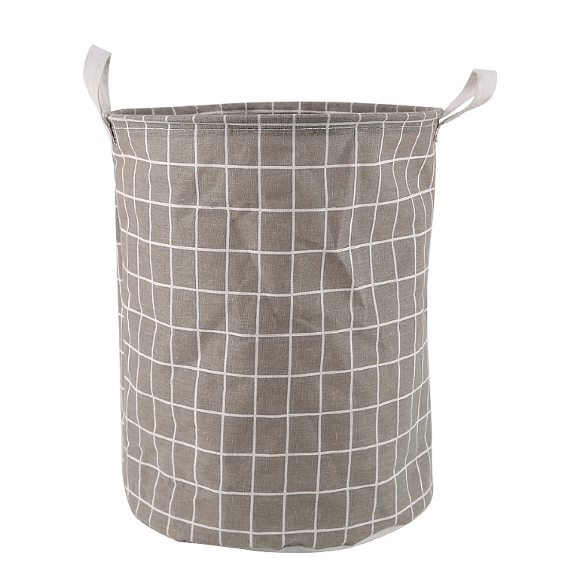 Cesto de Roupa Dobrável Estampado - Cinza