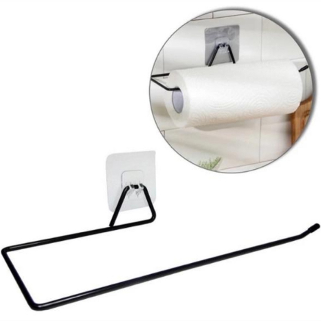 KIT Suporte Papel Toalha Metálico Adesivo - 1UN