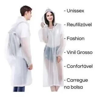 Kit Capa de Chuva EVA Branca