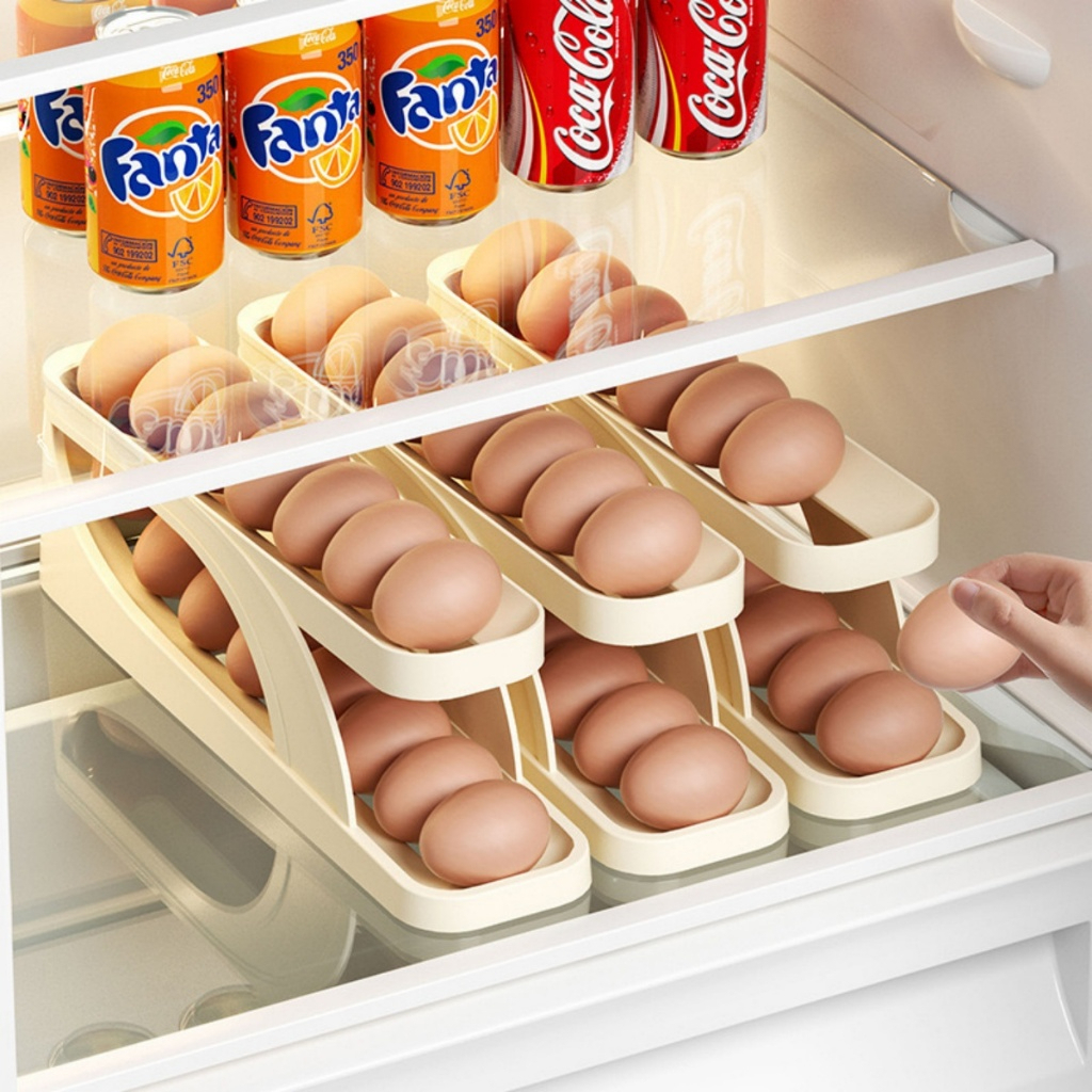 Kit Organizadores de Ovos de Plástico 2 Andares
