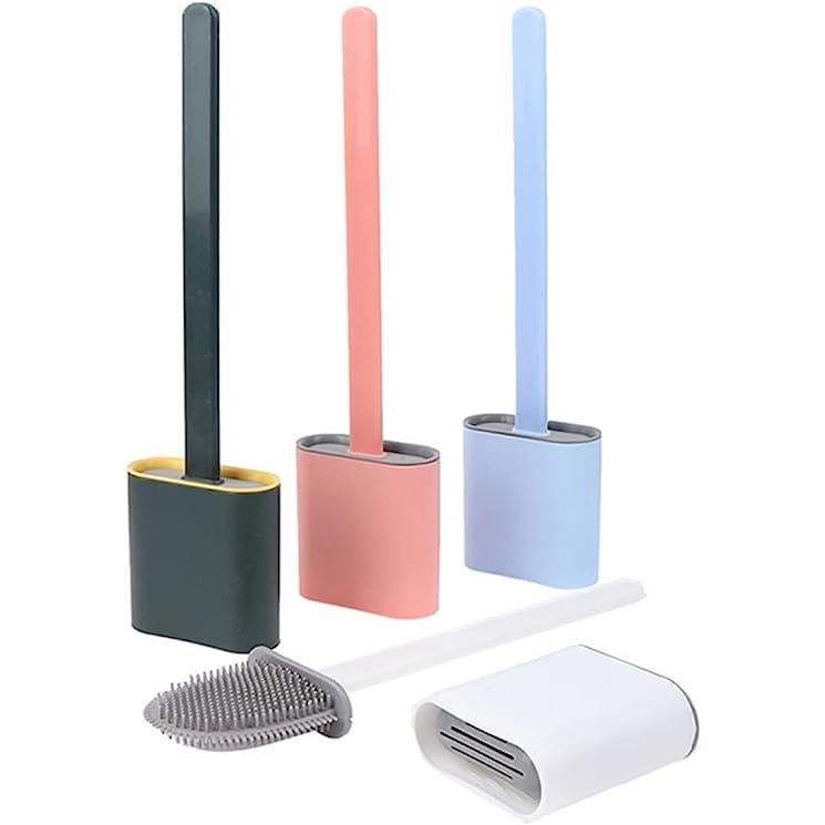 Escova de Limpar Vaso Sanitário Privada Banheiro em Silicone