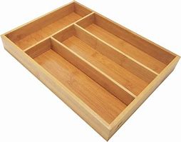Porta Talher Bambu Com 4 Divisórias