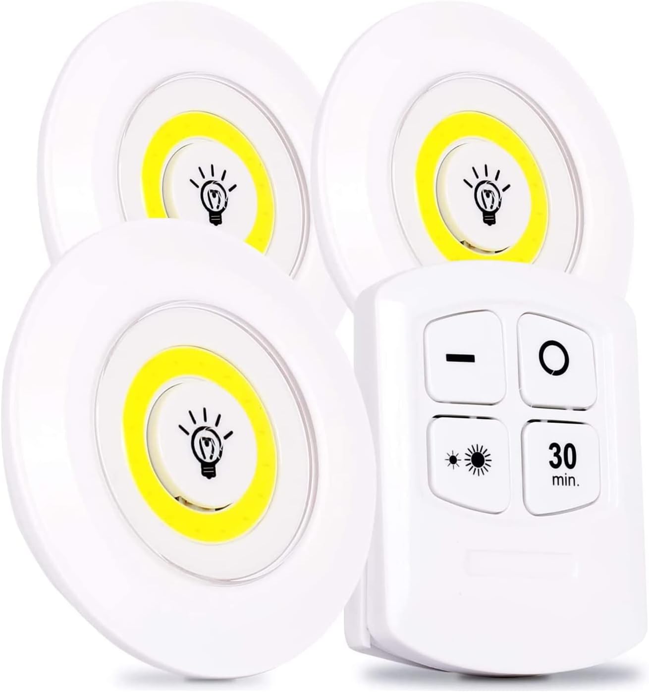 Luminária De Teto Led 03 Unidades E Controle Remoto