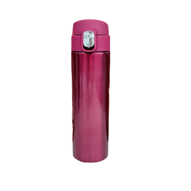 Garrafa Push Lisa 500ML Isotérmica - Rosa