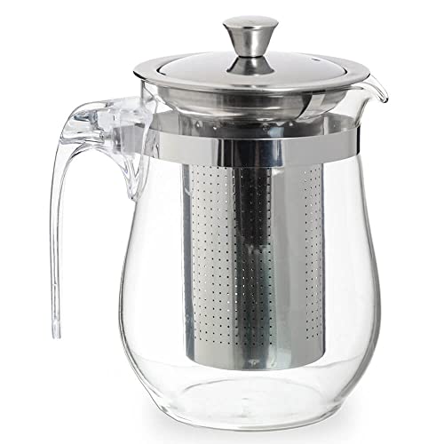Chaleira Com Infusor Em Vidro 900ML Bule Para Chá