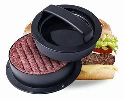 Forma de Hambúrguer de Plástico Preta
