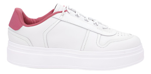 Tênis Feminino Casual Couro Plataforma Leve Macio Conforto
