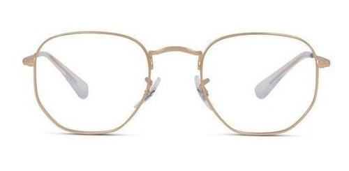 Armação De Óculos Rayban 0rx6448 Original + Nf - Dourado