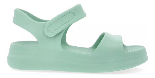Sandália Usaflex Poofy Plataforma Super Leve Conforto Estilo - Verde-claro - Liso - 35 BR