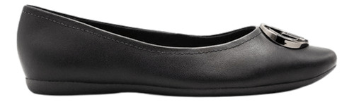 Sapatilha Feminina Couro Usaflex Bico Redondo Joanete Leve - Preto - 36 BR