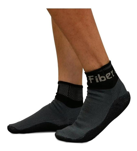 Sapatilha Fiber Knit Multisports Alta Qualidade Beach Tennis - Cinza-Preto
