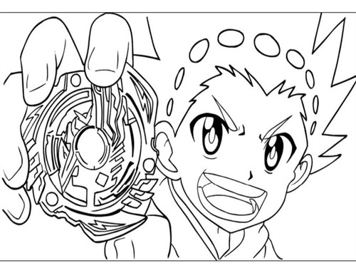100 Desenhos Beyblade Para Colorir E Pintar  100 Folhas Avulsas A4! 1 Desenho Por Folha!