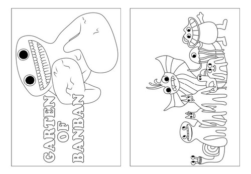 100 Desenhos Garten Of Banban Para Colorir E Pintar  50 Folhas Avulsas A4! 2 Desenhos Por Folha!