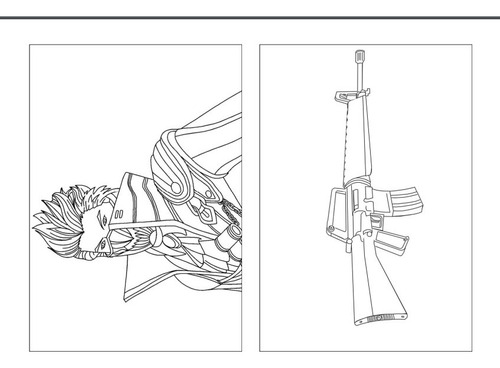 100 Desenhos Free Fire Para Colorir E Pintar  50 Folhas Avulsas A4! 2 Desenhos Por Folha!