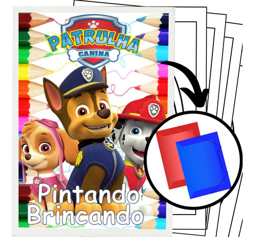 100 Desenhos Patrulha Canina Para Colorir E Pintar  100 Folhas Avulsas A4! 1 Desenho Por Folha!