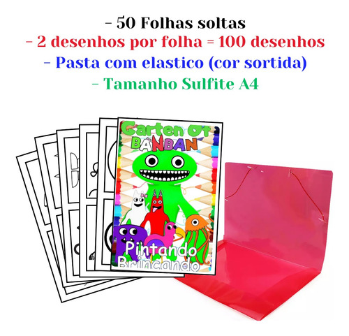 100 Desenhos Garten Of Banban Para Colorir E Pintar  50 Folhas Avulsas A4! 2 Desenhos Por Folha!