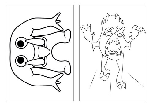100 Desenhos Garten Of Banban Para Colorir E Pintar  50 Folhas Avulsas A4! 2 Desenhos Por Folha!