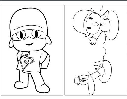 100 Desenhos Pocoyo Para Colorir E Pintar  50 Folhas Avulsas A4! 2 Desenhos Por Folha!