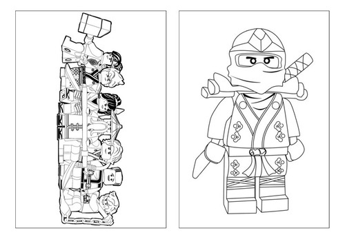 100 Desenhos Ninjago Para Colorir E Pintar  50 Folhas Avulsas A4! 2 Desenhos Por Folha!