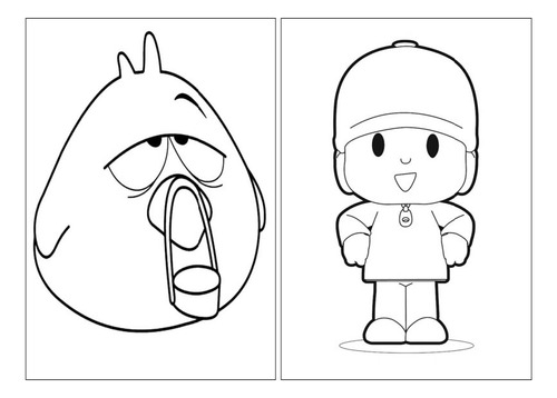 100 Desenhos Pocoyo Para Colorir E Pintar  50 Folhas Avulsas A4! 2 Desenhos Por Folha!